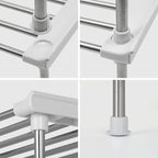 carrotez Cabinet Organizer Shelf, Set of 2 Stackable Kitchen Counter Shelves, Kitchen Cabinet Organizers and Storage, Pantry Storage Shelf Organizer, 9.8 x 7.8 x 6.1 - White