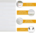 Persilux Cordless Zebra Roller Window Shades Free-Stop Roller Blinds (32" W X 72" H, Cream) Light Control for Day and Night, Light Filtering Sheer Roller Shades for Windows, Easy to Install