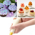 20 Inch icing bags Disposable, AMBESTAR 200 Pcs Large Pastry Bags Disposable, Thick Plastic Non-Slip Anti-Burst Cake Decorating Bag for Frosting Decorating Cake Cupcake Cookie, Easy to Squeeze