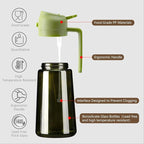 2PCS Olive Oil Dispenser and Oil Sprayer – 16oz/470ml Glass Light-Proof Oil Pourer for Kitchen, Air Fryer, Cooking, Salad, and BBQ