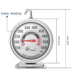 KT THERMO Oven Thermometer150-600°F, Oven Grill Fry Chef Smoker Analog Thermometer Instant Read Stainless Steel Kitchen Cooking Thermometer