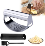 Stainless Steel Garlic Press Rocker, Ergonomic Garlic Crusher Tool for Effortless Mincing, Kitchen Gadget for Home Cooking and Chefs (1 PACK)