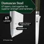 HexClad Boning Knife, 6-Inch Japanese Damascus Stainless Steel Blade, Pakkawood Handle
