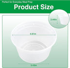 Deli Food Containers with Lids 12 oz-20 Pack Meal Prep Containers Food Storage Containers with Lids Stackable, Leakproof, BPA Free, Microwave Dishwasher Freezer Safe for Takeout Meal