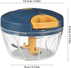 Cambom Manual Food Chopper Vegetable Cutter, Hand String Vegetable Chopper Onions Cutter for Vegetable Fruits Nuts BPA Free Food Safe Material, 550ml Yellow