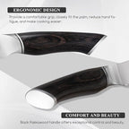 SHANGDAO Steak Knives Set of 6, Kitchen Steak Knife 4.5 Inch, 10Cr15CoMoV Core Steel High Carbon Stainless Steel Steak Knives, Serrated Steak Knife with Pakkawood Handle, Gift Box