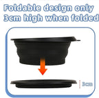 Face Bowl for Ice With Built-in Ice Tray, Collapsible Silicone Ice-Bath Face Bowl, Small Reusable Face-Ice Plunge Bowls, Perfect for Home Use, Camping, Travel (Black)