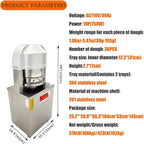 Electric Automatic Dough Divider 36pcs, Commercial Dough Dividing Cutting Machine, Stainless Steel Dough Cutter for Bakery, Pizzeria, 110V