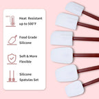 16.5 INCH Silicone Spatulas Heat Resistant Heavy Duty Rubber Spatulas Commercial Spatulas Set for Kitchen Use Silicone Cooking Utensils Sets of 2