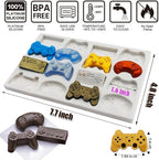 Sakolla Game Controller Silicone Molds, 16 Cavity Non Stick Video Game Controller Molds for Chocolate, Candy, Cake Decoration, Cake Pops, Resin