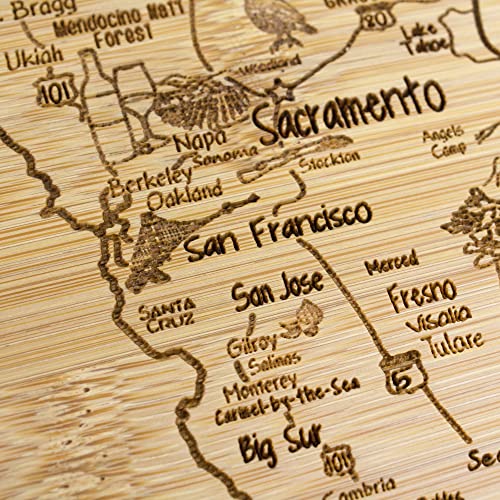 A Slice of Life California Engraved Map Cutting Board - view 4