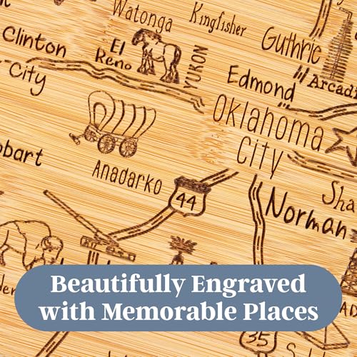 Destination Oklahoma State Shaped Cutting Board - view 3