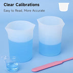Gartful 450ml Large Silicone Measuring Cups, 15OZ Reusable Squeeze and Pour Resin Cups for Epoxy, Casting Molds, Slime, Craft Art Projects, Cup Making, Waxing, 2 Packs