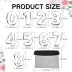 Large Number Cookie Cutter Set with Dough Scraper&Chopper-9 Piece-3.25 Inch-Number 0-8-Birthday Cookie Cutter Shape for Baking-Stainless Steel Kitchen Utensil