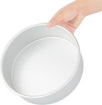 Restaurantware-Met Lux 9 x 3 Inch Straight-Sided Baking Tins, 12 Round Cake Pans - Oven-Ready, Freezable, Anodized Aluminum Round Baking Pans, Greaseproof, For Layer Birthday Cakes