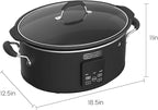 HOMECOOKIN Slow Cooker, Extra Large 10 Quart Digital Programmable Slow Cookers with Timer, Dishwasher Safe Glass Lid & Crock, Kitchen Appliance for Families and Gatherings, Black