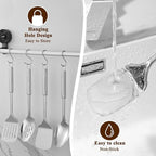 Homquen Kitchen Utensils Set 4pcs, Stainless Steel Cooking Utensils Set, Kitchen Tools Spatulas Set, Cooking Spoons, Home Essentials Kitchen Gadgets Accessories