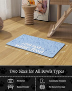 Pet Feeding Mat-Absorbent Dog Mat for Food and Water Bowl-No Stains Quick Dry Water Dispenser Mat-Dog Accessories Pet Supplies-Bowl for Messy Drinkers（PAW,17"x28"