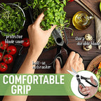 Scissors Heavy Duty - Ultra Sharp Stainless Steel Kitchen Shears With Protective Cover - Multipurpose Food Scissors & Meat Scissors For Poultry, Fish, Herbs, & More (Black) - view 6