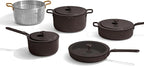 Our Place 11-Piece Essentials Complete Cookware Set - Ceramic Fry Pan, Saucepan, Sauté Pan, Stock Pot, Strainer Basket & Rack Storage | Thermakind™ Nonstick, Oven Safe up to 450°F | Char