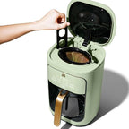 Beautiful 14 Cup Programmable Coffee Maker, Touch Display, 1200W, Brew Strength Control, Keep Warm, Pause & Serve, Glass Carafe, Reusable Filter, Auto Shut-Off, Matte Finish (Sage Green)