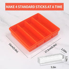 Silicone Ice Cube Molds Widely Use 2 Packs,Ice Cube Tray for Whiskey, Butter Mold,Freezer Molds for Soups and Sauces (2 Pack Orange)