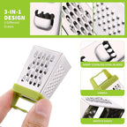 Ciieeo 12 Pcs Stainless Steel Mini Cheese Grater, Box Grater Handheld Slicer for Fruit, Vegetable, Multipurpose Kitchen Gadget, Assorted Colors, 2.63 x 1.45 x 4.25 Inch