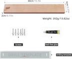 FINDKING Wood Magnetic Knife Strip, Magnet Utensil Holder for Wall, Refrigerator, Wooden Rack for Kitchen Knives, No Drill (Beige, 16 Inches, Without Knives)