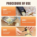 Stainless Steel Garlic Press, 2026 Upgrade Garlic Press Rocker Heavy Duty Stainless Steel Garlic Mincer, Heavy Garlic Chopper with Peeler And Cleaning Brush (No Corkscrew)