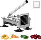 Commercial French Fry Cutter Stainless Steel.Potato Cutter for French Fries with 3/8Inch Blade, Commercial French Fry Cutter Manual Potatoes Cutting Machine with Suction Feet.