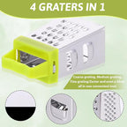6 Pcs Mini Cheese Grater Professional Box Grater Stainless Steel Fine Coarse Handheld Slicer with 4 Sides Small Box Food Shredder Safe Zester