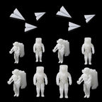Woohome 14 PCS Resin Casting Molds Fillers 3D Astronaut Paper Airplane Embellishment Resin Supplies Kit Resin Fillers Epoxy Mould Filling Material for Art Resin Crafts DIY