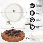 9 Inch Round Cake Pan, Metal Reinforced Frame Silicone Cake Mold for Baking with Handle Easy to Move 2 Pack Confetti