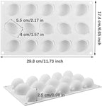 OCPO KITCHEN Lemons Silicone Mold for Baking Mousse Cake, Candy, Chocolate Dessert, Pastry, Ice Cream, Pudding, Lemon (15-Cavity)