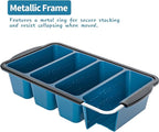 Silicone Freezer Tray With Lid, 8 Large 1 Cup Soup Freezer Molds, Soup Freezer Container for Meal Prepping, Large Ice Cube Tray， Perfect for Storing Leftovers, Sauces, Lasagna, 2-Pack
