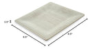 Carlisle FoodService Products Grove Reusable Plastic Plate Square Plate with Rim for Home and Restaurant, Melamine, 8.5 Inches, Buff