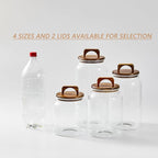 Sweejar Glass Jars for Laundry Room Organization, Half-Gallon Laundry Pods Container, Glass Food Storage Jars with Airtight Lid, 2 Pack, Hand Lid