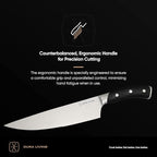 DURA LIVING 3-Piece Kitchen Knife Set – Ultra-Sharp German Stainless Steel, 8” Chef, 5” Utility, and 3.5” Paring Knives with Ergonomic Handles, Multipurpose Kitchen Knife Set, Black