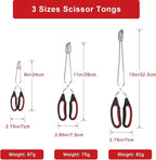 Coitak 3 Pack Scissor Tongs Cooking Stainless Steel Food Tongs Barbecue Grilling Tongs for Flipping Food Tool, 9/11/13 Inch
