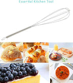 CHuangQi (Pack of 12) 7 inch Stainless Steel Whisk for Cooking, Blending, Whisking, Beating, Stirring, Balloon Whisk/Kitchen Whisk
