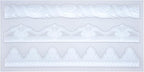 Art Molds for Polyclay Air Dry Clay Plaster Epoxy Resin Fondant Cake Decor 3 Border Trimmings