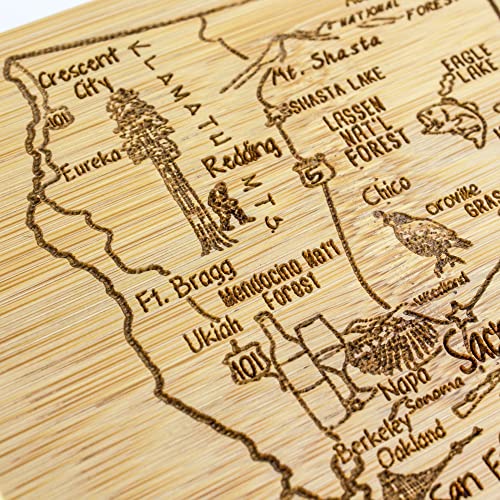 A Slice of Life California Engraved Map Cutting Board - view 6