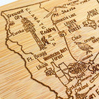 A Slice of Life California Engraved Map Cutting Board - view 6