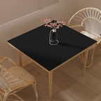 Desk Cover Protector - 34x34 Inch Waterproof Easy to Clean Can Conceal Flaws Protector The Table Top from Scratches Used for Dining (Black+Black 34x34)