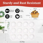 Silicone Muffin Pan with Metal Frame, Metal Reinforced Frame Regular Size Cupcake Pan with Handle 12 Cups Nonstick Muffin Pan for Baking BPA Free 2 Pack
