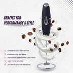 Silverdome's Powerful Handheld Milk Frother, Stainless Steel whisk for Silky Foam in Seconds, Battery Operated(Not Included), Perfect for café-style drinks, Coffee, Lattes, Cappuccino, Hot Chocolate.