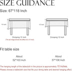 ISAENNE Designer Vintage Linen Elegant Extra Long Table Cloth Rectangular,Chinoiserie Floral Tablecloth,Durable Decor Table Cover for Dining Thanksgiving Kitchen Party,67"*118"-Segerman B