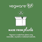 Vegware Compostable 60oz Large Molded Fiber To Go Containers, Case of 600, Nourish, No-Added PFAS, Reuseable, Bagasse, Meal Prep Food Storage, Suitable for Hot or Cold, Choice of Size 5 Lids & bases
