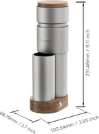 wirsh Burr Coffee Grinder, Single Dose Coffee Grinder T38 Plus with Anti-Static Tech and Stepless Grind Settings from Fine to Coarse for Espresso,Drip,French Press,Home&Travel Use