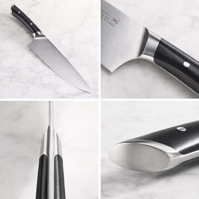 Cangshan HELENA Series German Steel Forged, HUA Knife Block Set (4-Piece, Black)